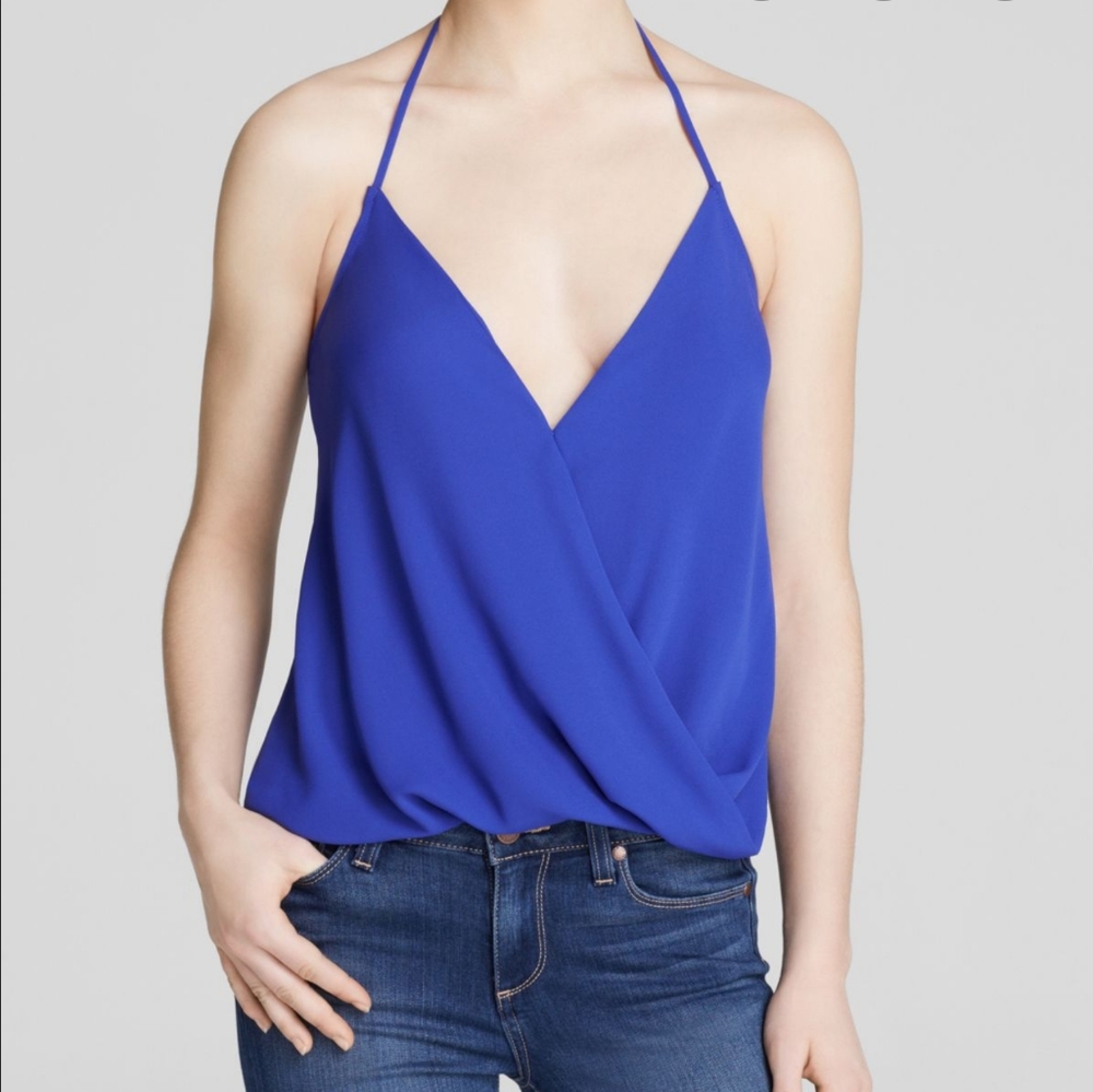 OLIVACEOUS - blue halter top bikini top